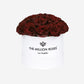 Classic White Dome Box | Dark Red Carmen Roses - The Million Roses