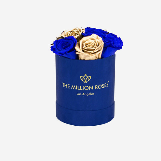Basic Royal Blue Box | Royal Blue & Gold Roses - The Million Roses