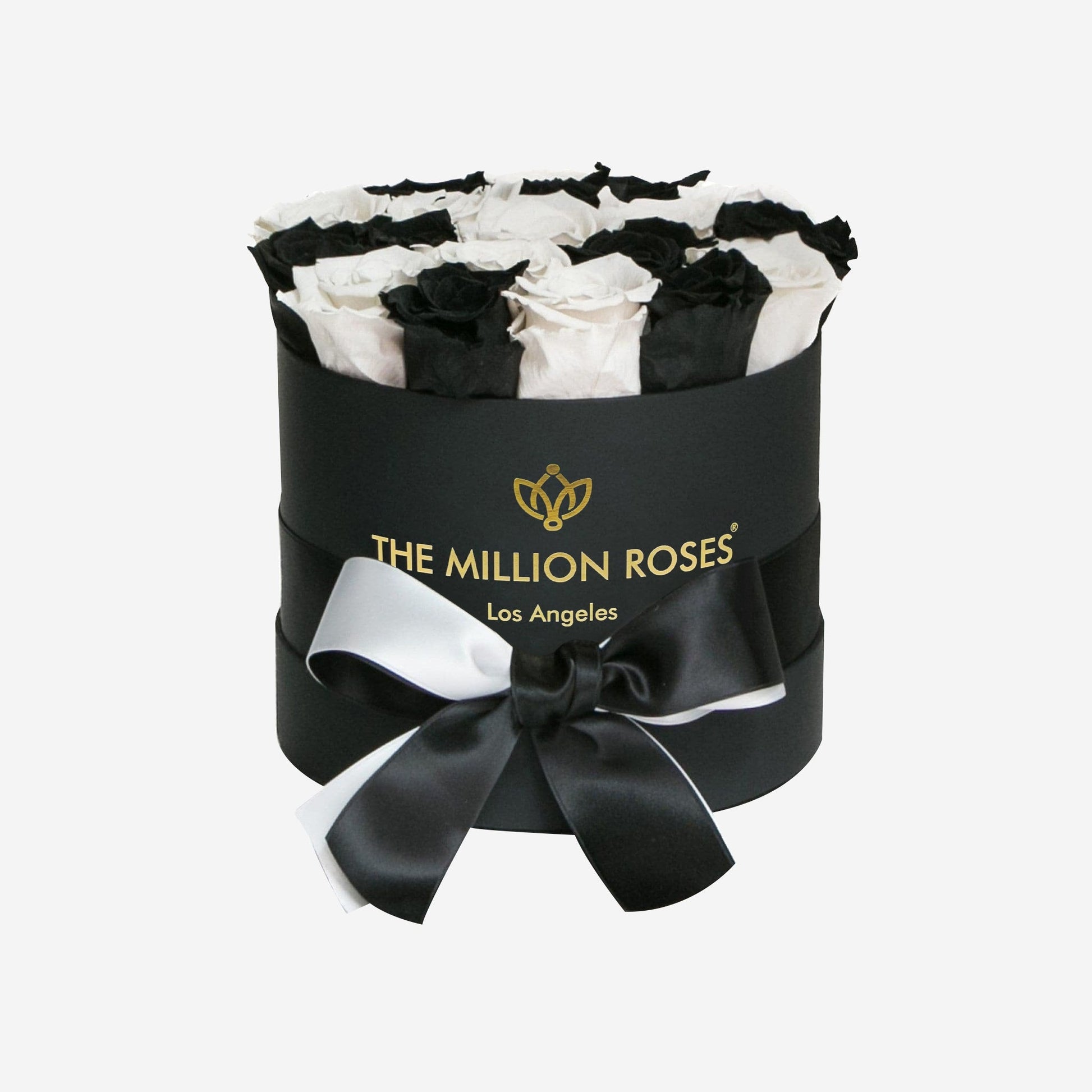 Classic Black Box | Black & White Roses - The Million Roses