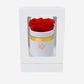 Single White Suede Box | Red Rose - The Million Roses