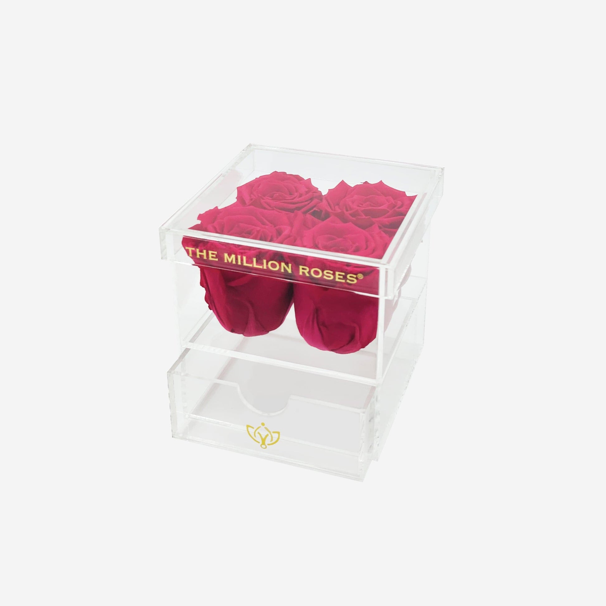 Acrylic 4 Drawer Box | Hot Pink Roses - The Million Roses