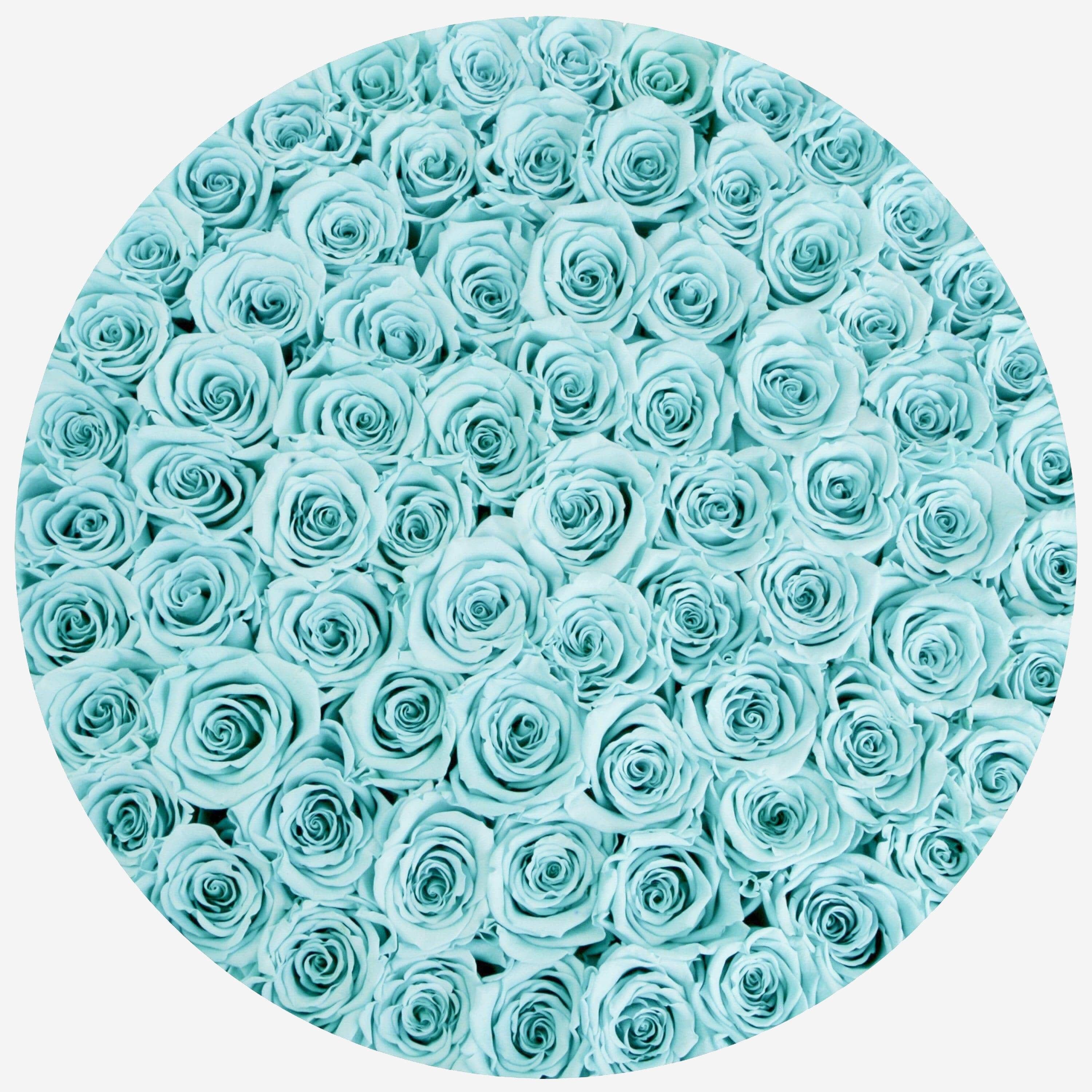 Deluxe White Box | Turquoise Roses - The Million Roses