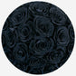 Classic Dome Light Pink Suede Box | Black Roses - The Million Roses