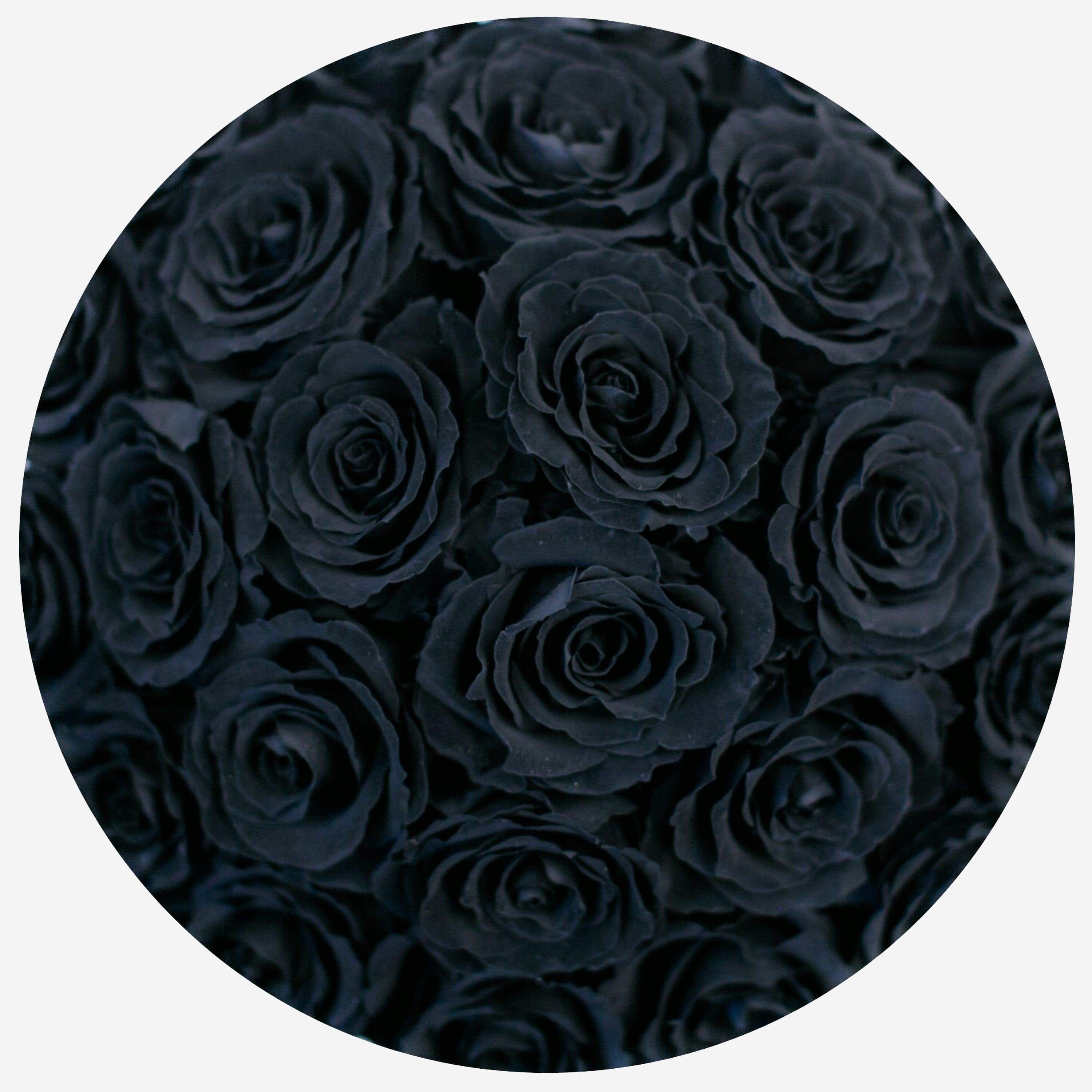 Classic Dome Light Pink Suede Box | Black Roses - The Million Roses