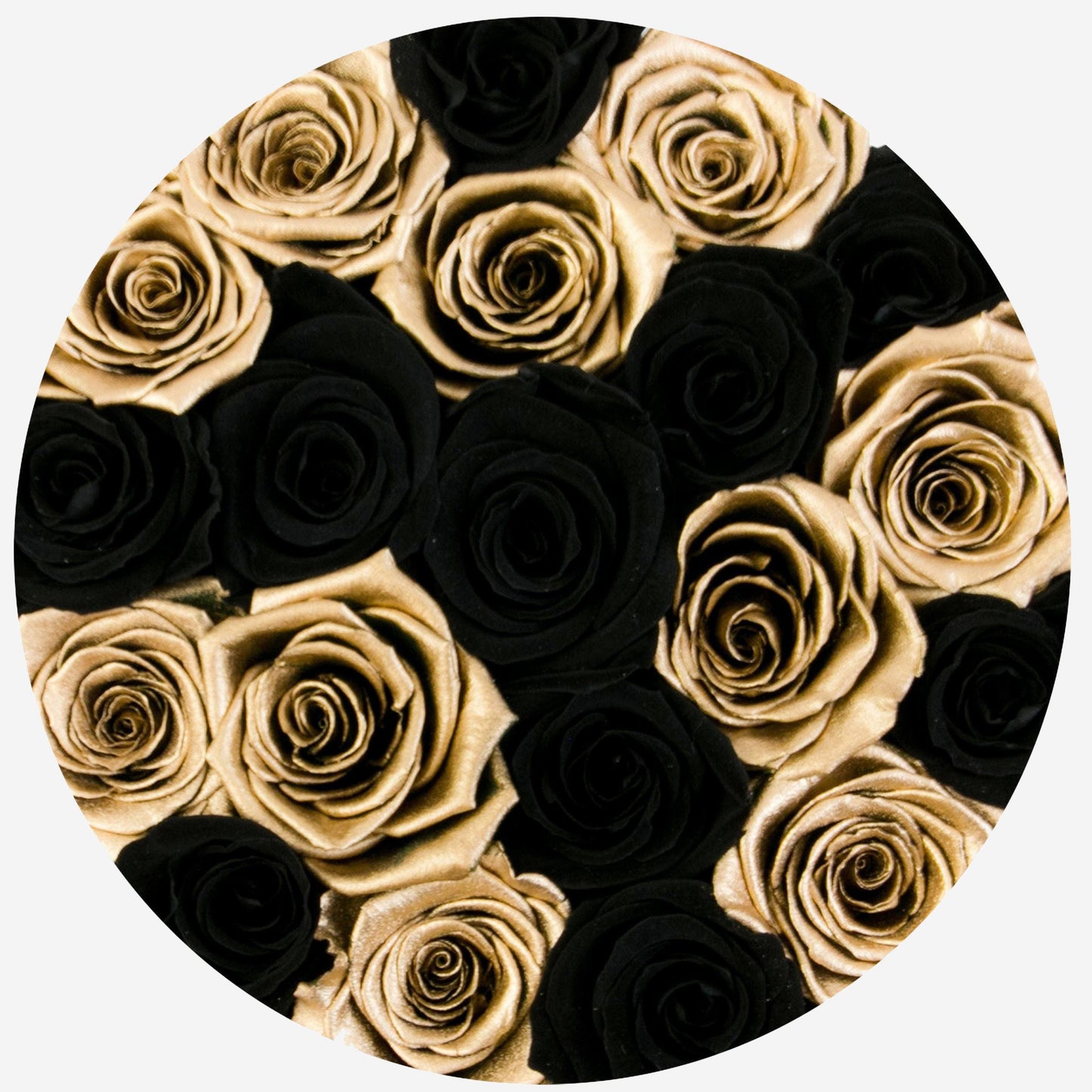 Classic Gold Box | Black & Gold Roses - The Million Roses