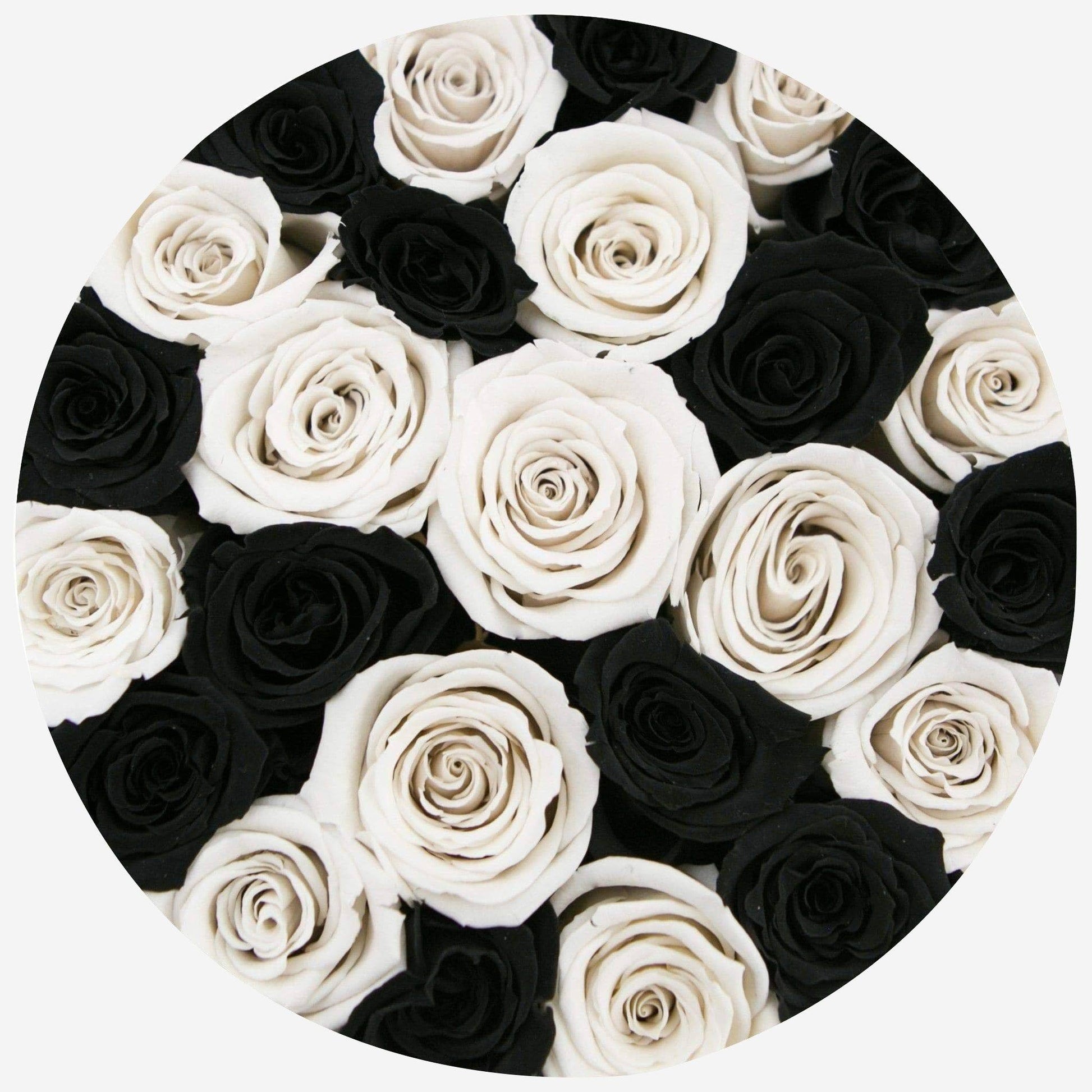 Classic Black Box | Black & White Roses - The Million Roses