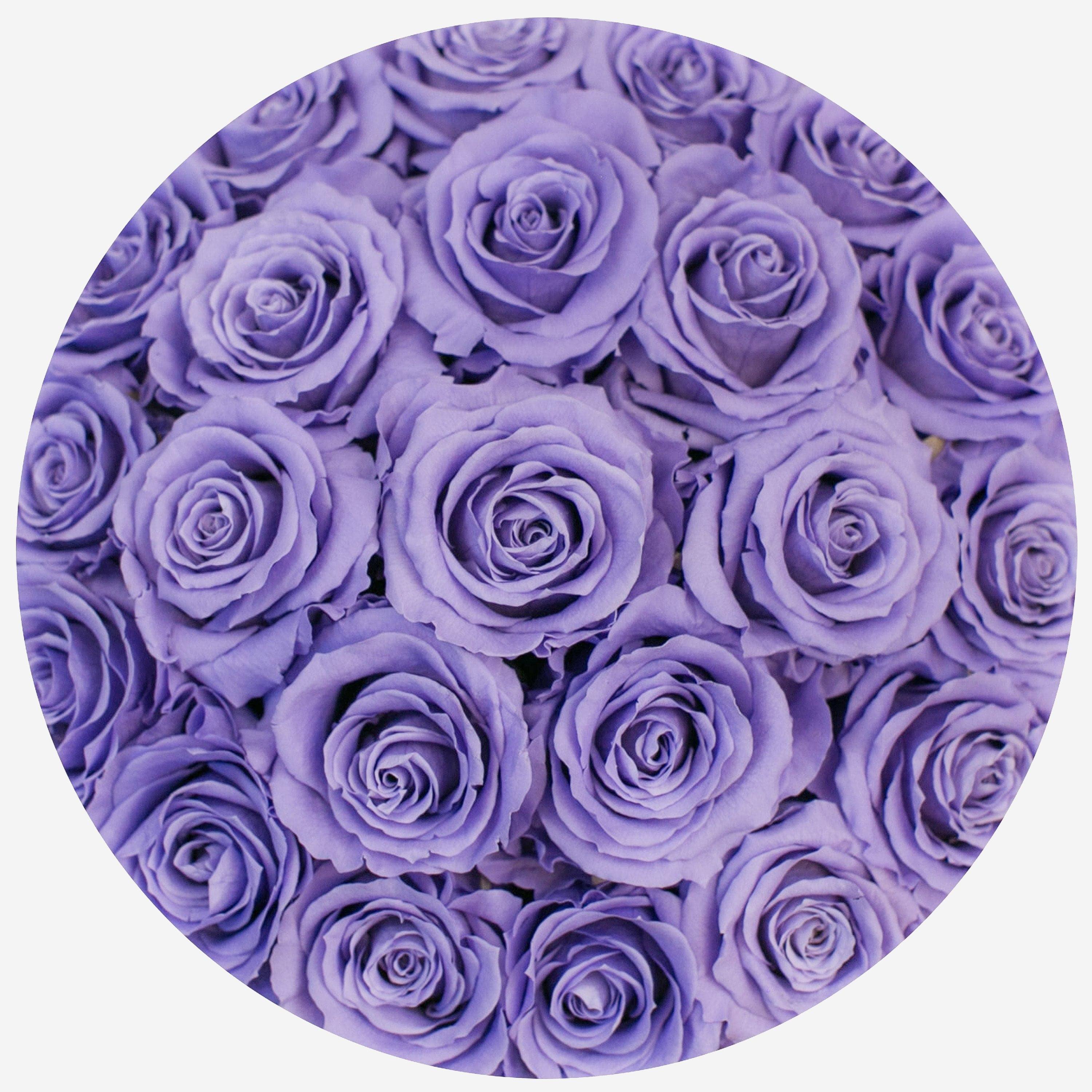 Classic Dome Hot Pink Suede Dome Box | Violet Roses - The Million Roses