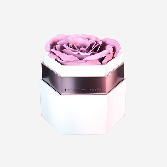 One in a Million™ White Hexagon Box | Pink Rose - The Million Roses