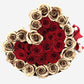 Heart Black Box | 24K Gold & Red Roses - The Million Roses