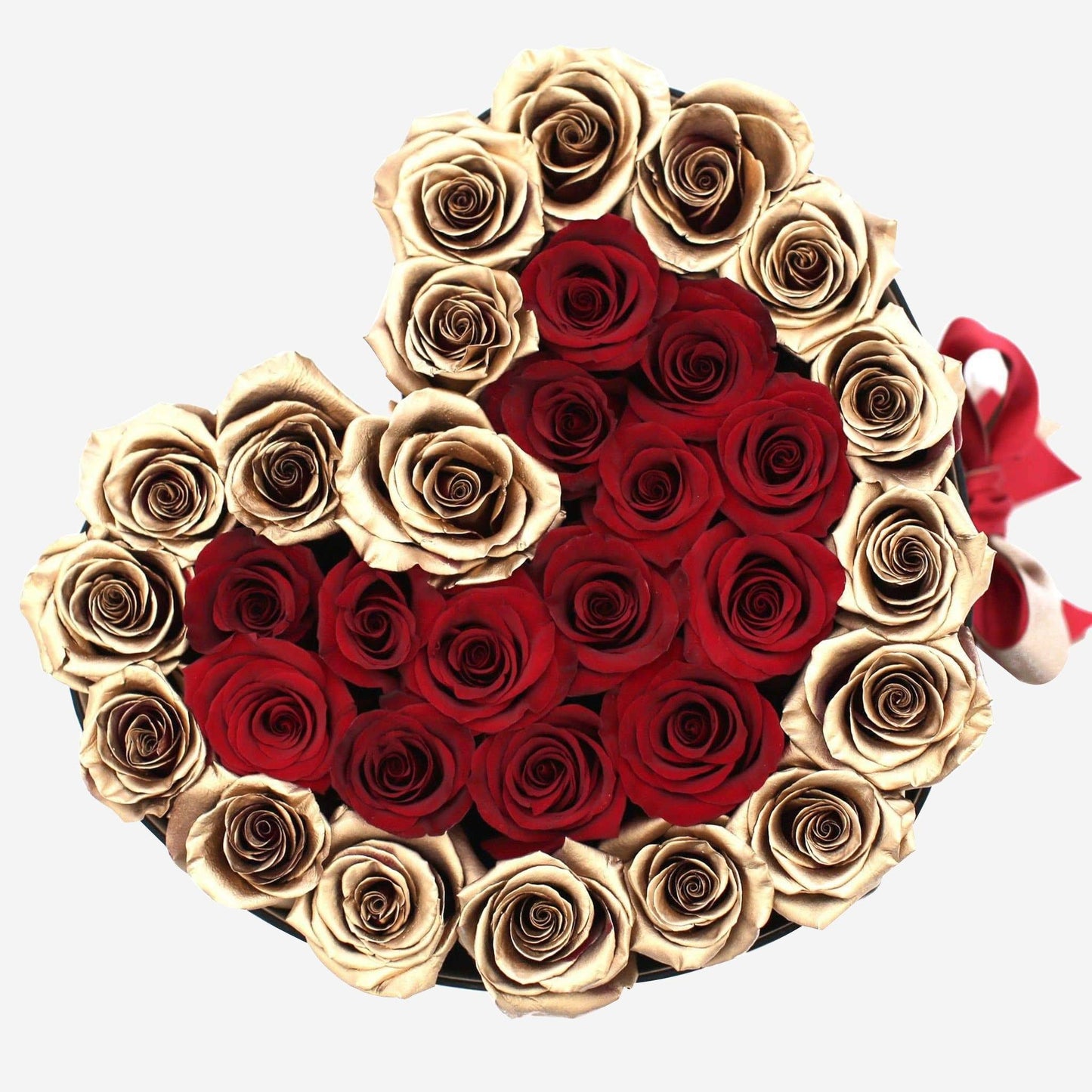 Heart Black Box | 24K Gold & Red Roses | The Million Roses