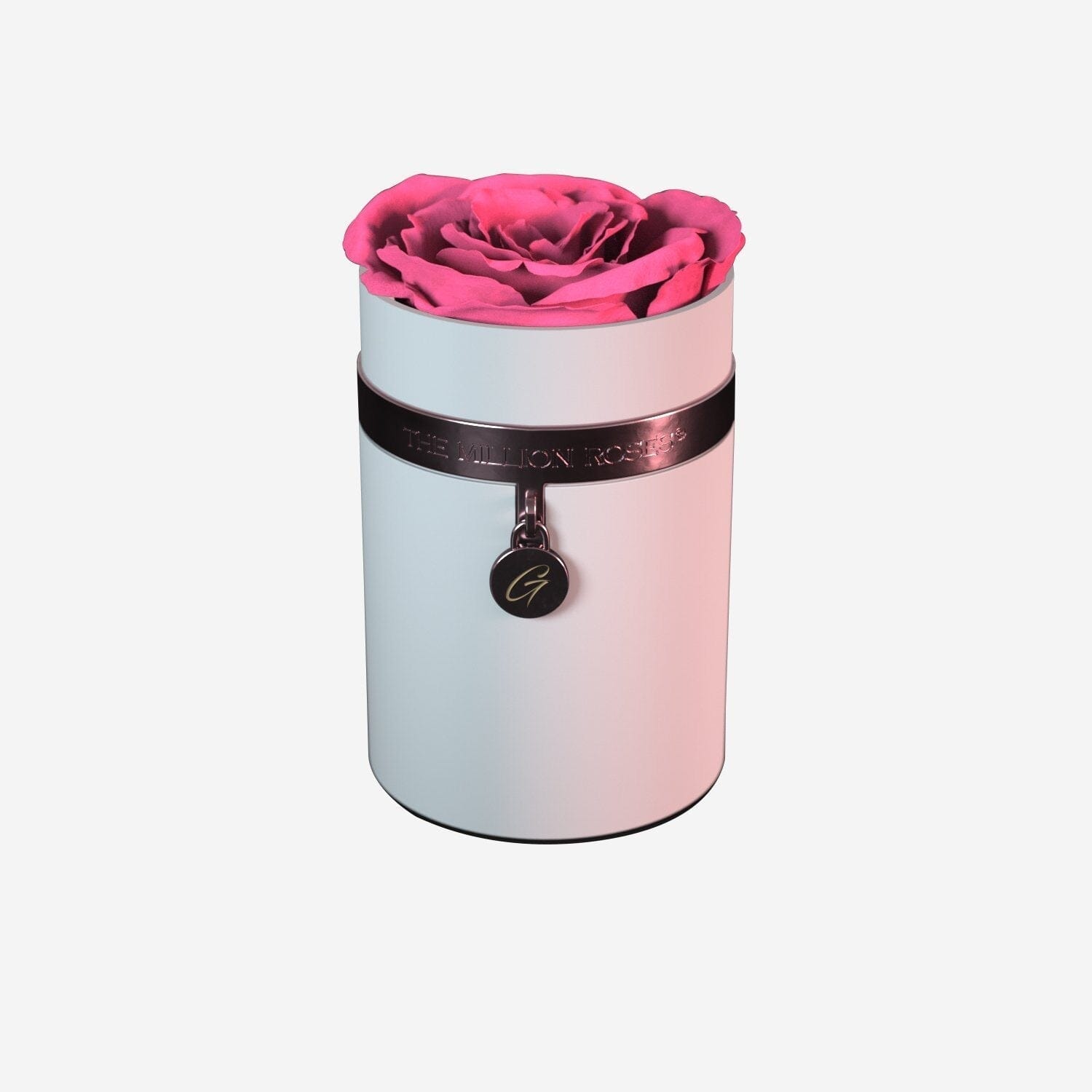 One in a Million™ Round White Box | Charm Edition | Pink Rose - The Million Roses