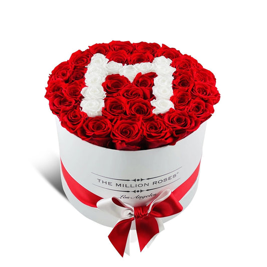 Supreme White Box | Mother's Day Edition | Red & White Roses | M - The Million Roses