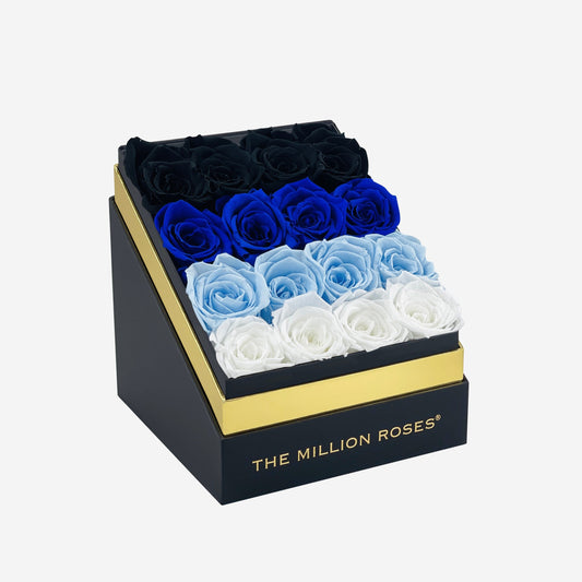 Square Black Box | Blue Fade - The Million Roses