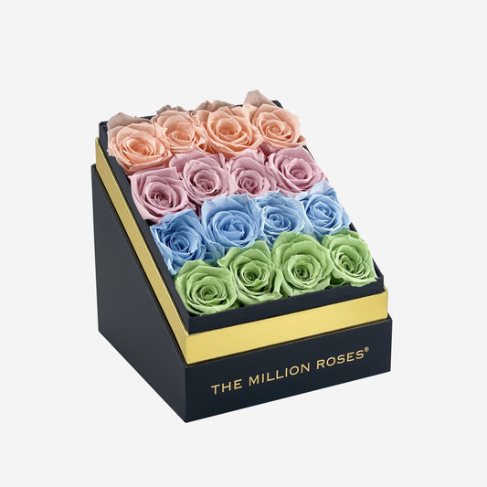 Square Black Box | Pastel Fade - The Million Roses