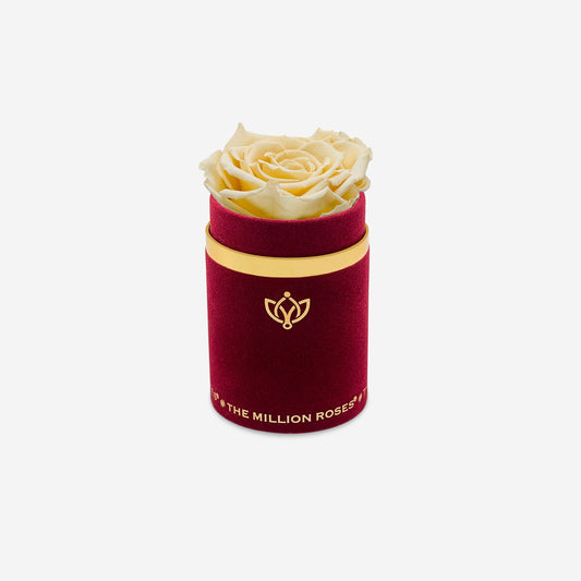 Single Bordeaux Suede Box | Fawn Rose - The Million Roses