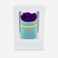 Single Mint Green Suede Box | Bright Purple Rose - The Million Roses