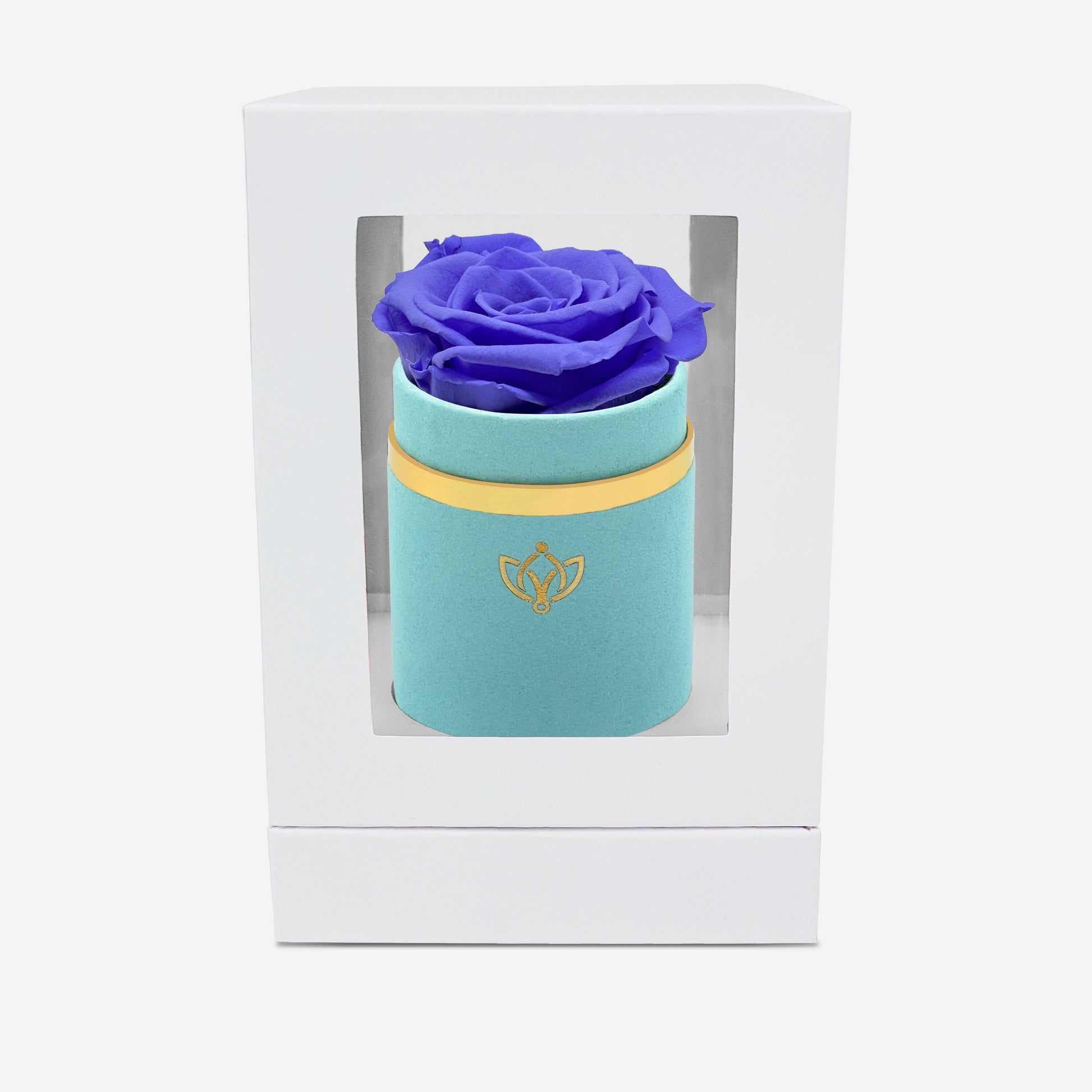 Single Mint Green Suede Box | Violet Rose - The Million Roses