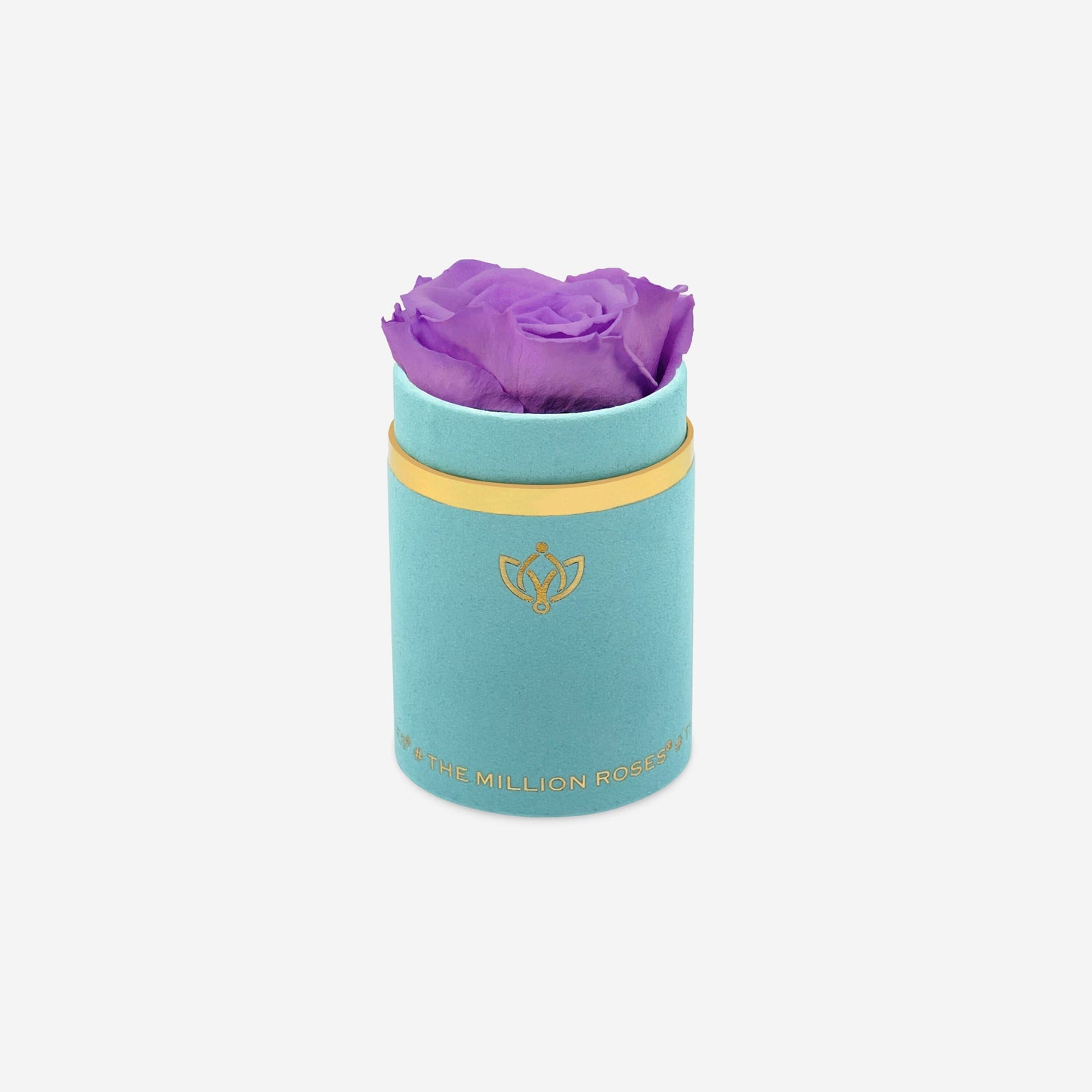 Single Mint Green Suede Box | Lavender Rose - The Million Roses