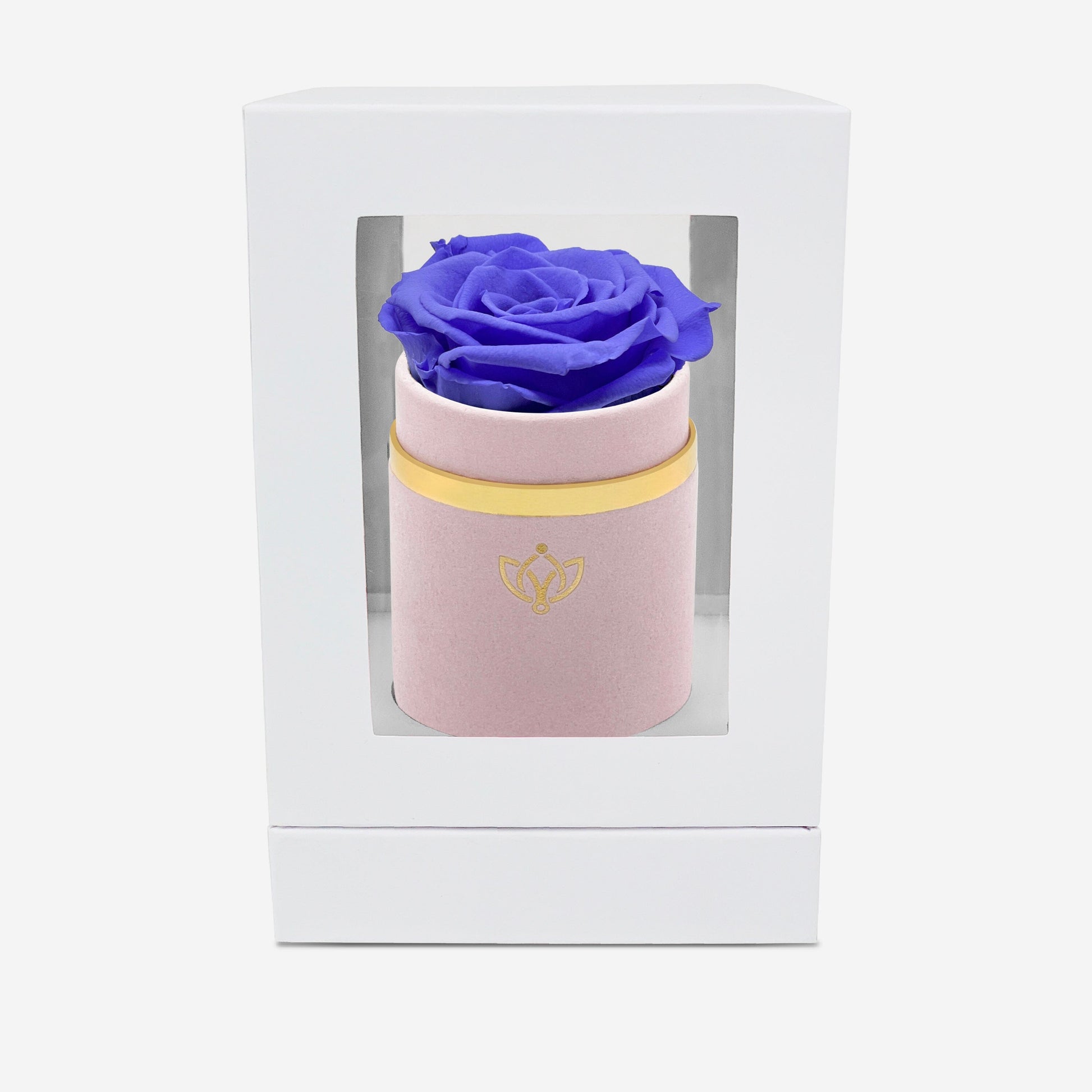 Single Light Pink Suede Box | Violet Rose - The Million Roses