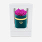 Single Dark Green Suede Box | Neon Pink Rose - The Million Roses