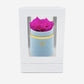 Single Light Blue Suede Box | Neon Pink Rose - The Million Roses