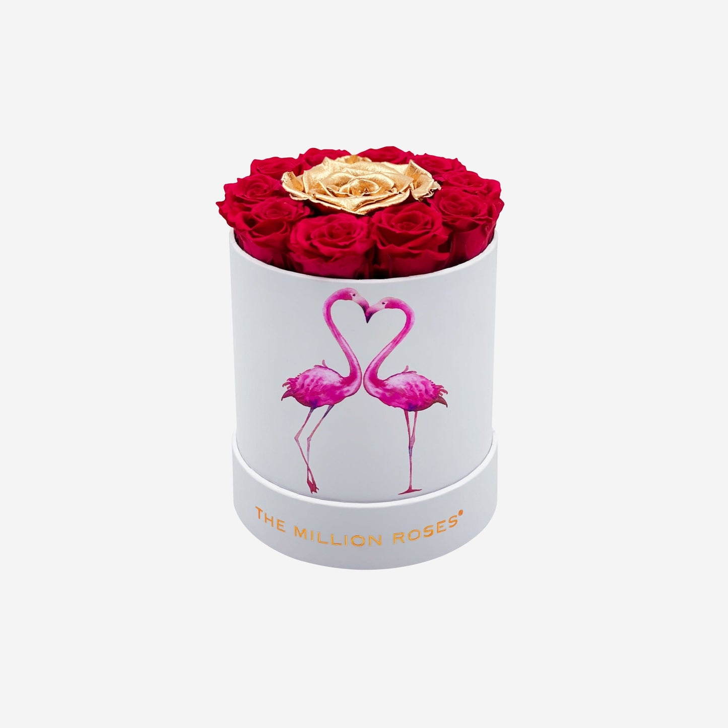 Basic White Box | Flamingo Edition | Magenta & Gold Roses | Target - The Million Roses