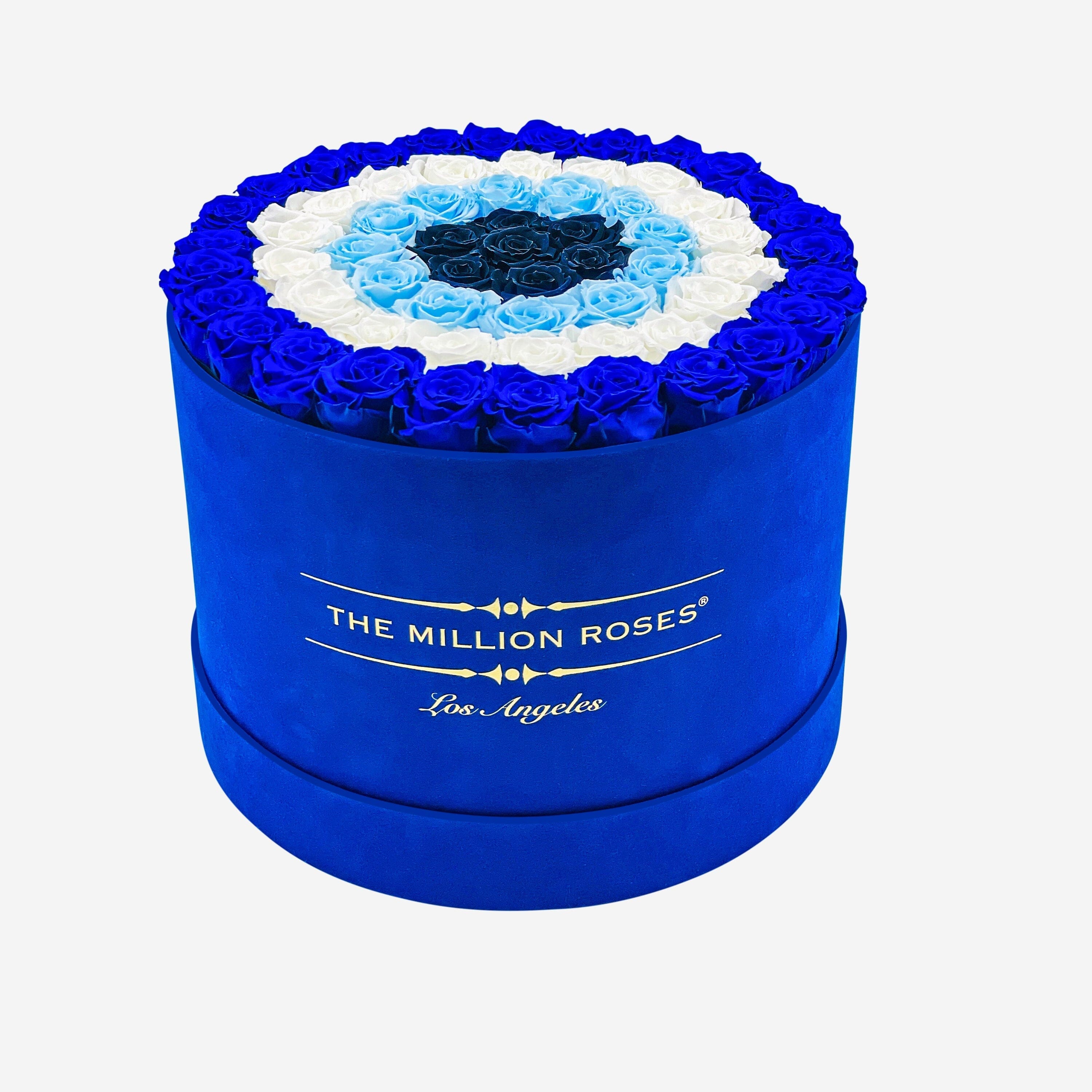 Supreme Royal Blue Suede Box | Evil Eye Roses - The Million Roses