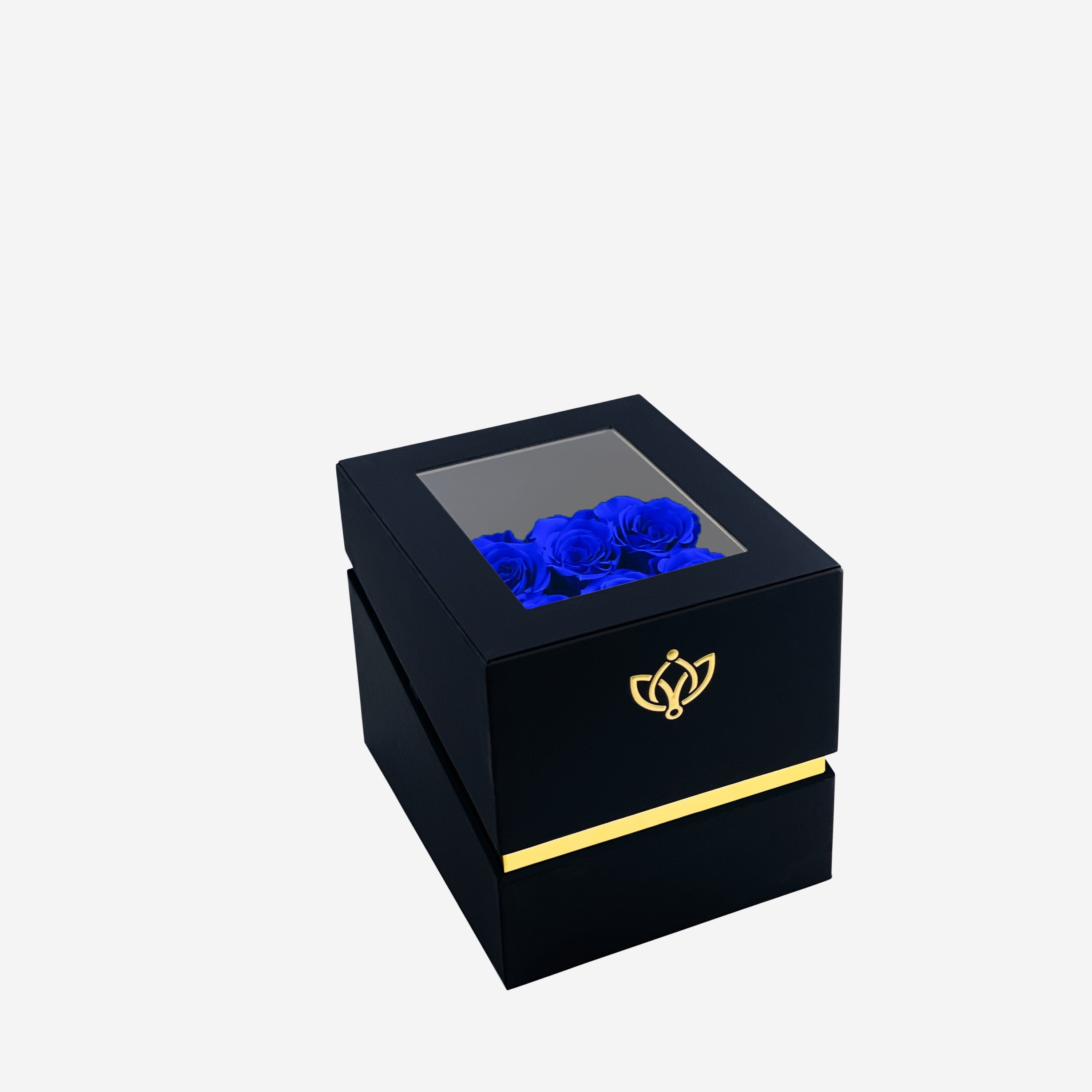 Trapezoid Black Box | Royal Blue Roses - The Million Roses