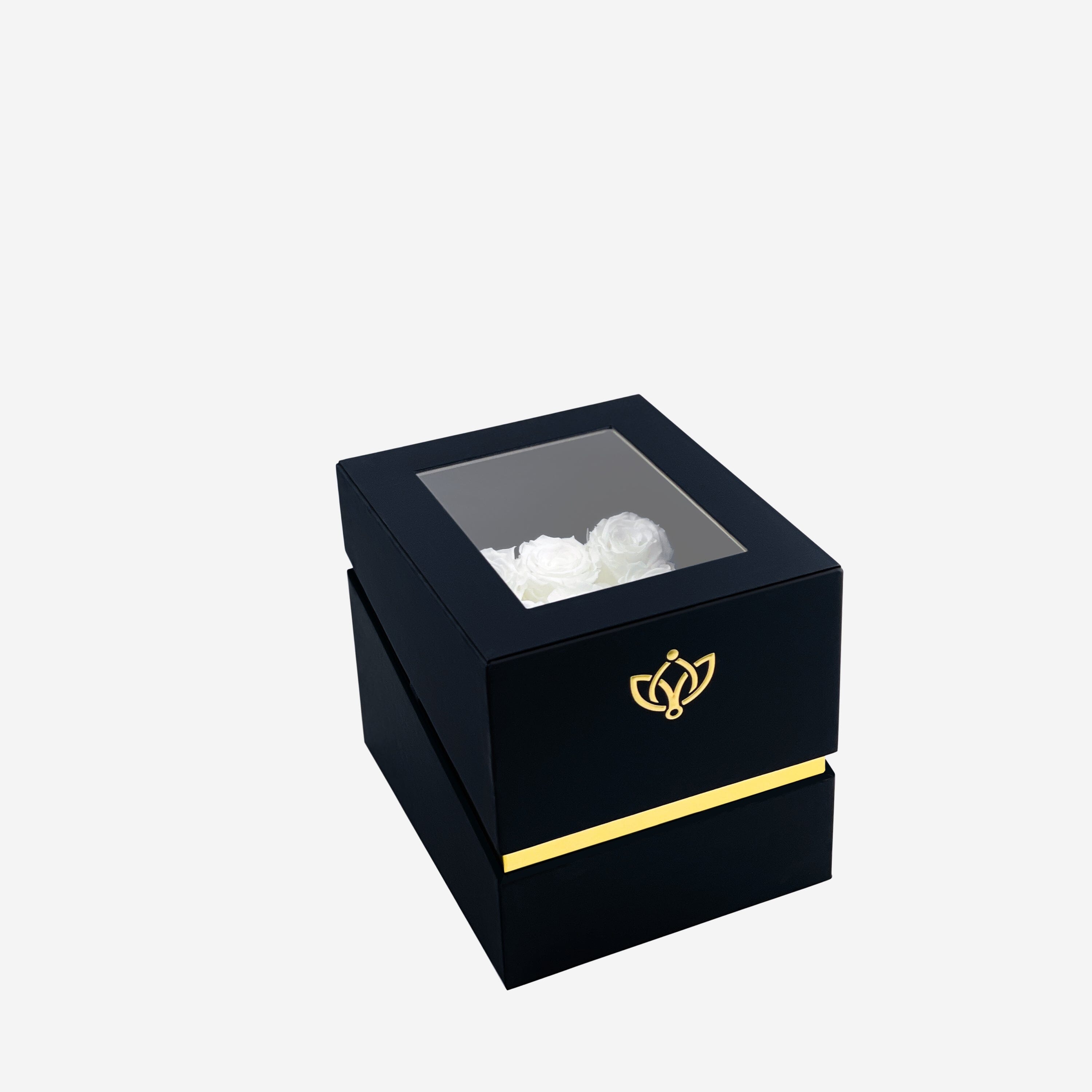 Trapezoid Black Box | White Roses - The Million Roses