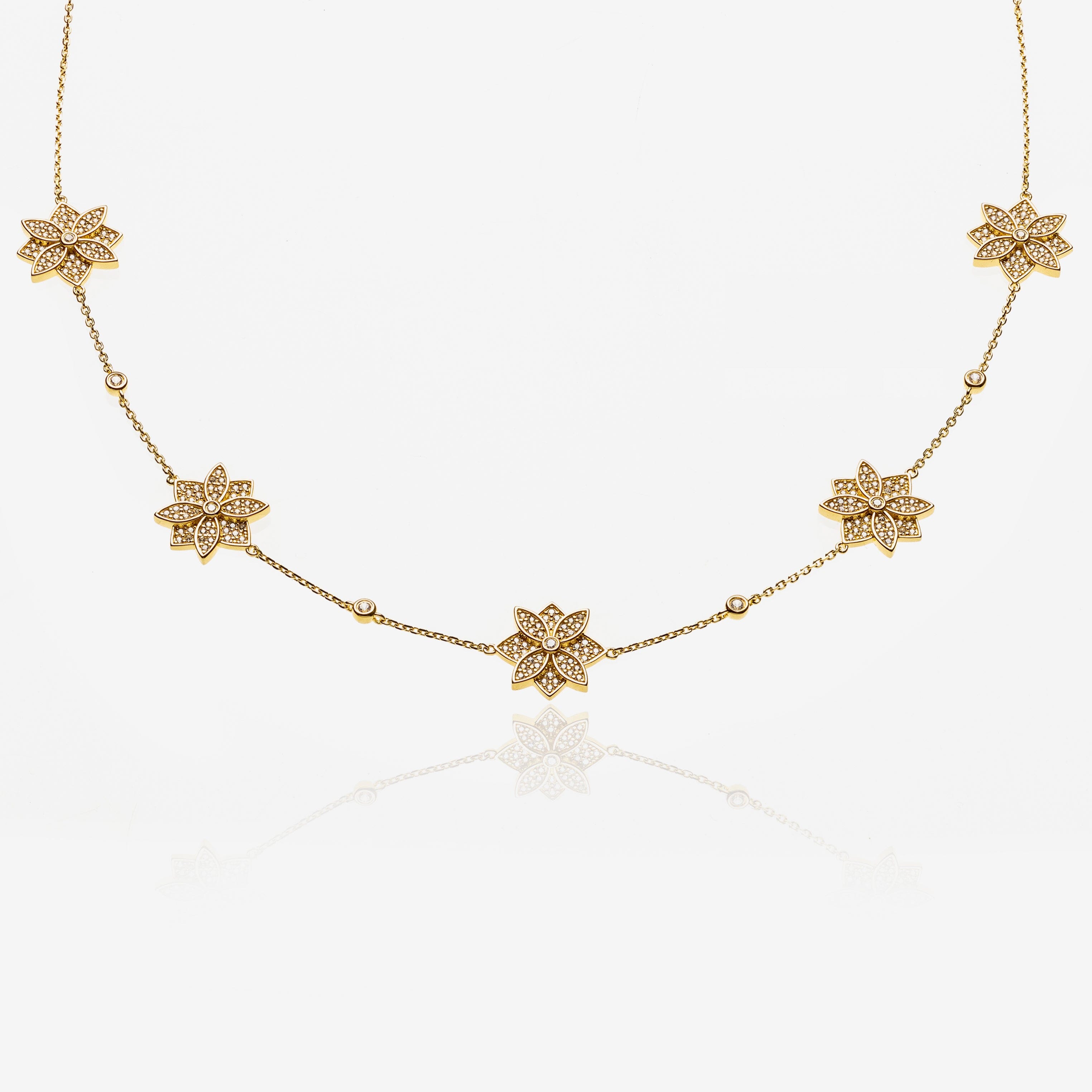 Million Luxe Gold Pendant Necklace with Diamonds