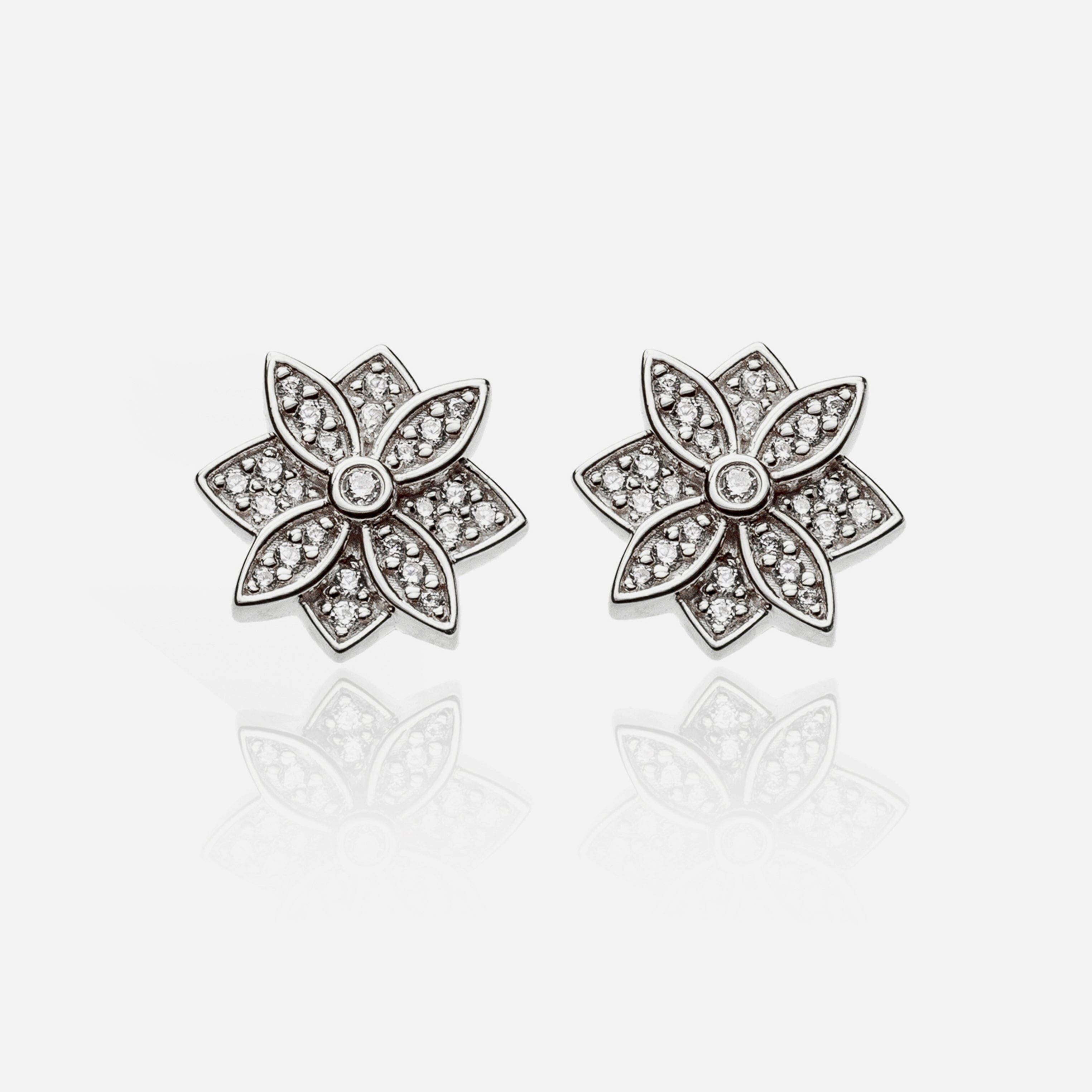 Million Silver Earrings with Diamonds