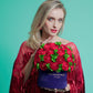 Classic Black Box | Red Persian Buttercups & Green Hydrangeas - The Million Roses