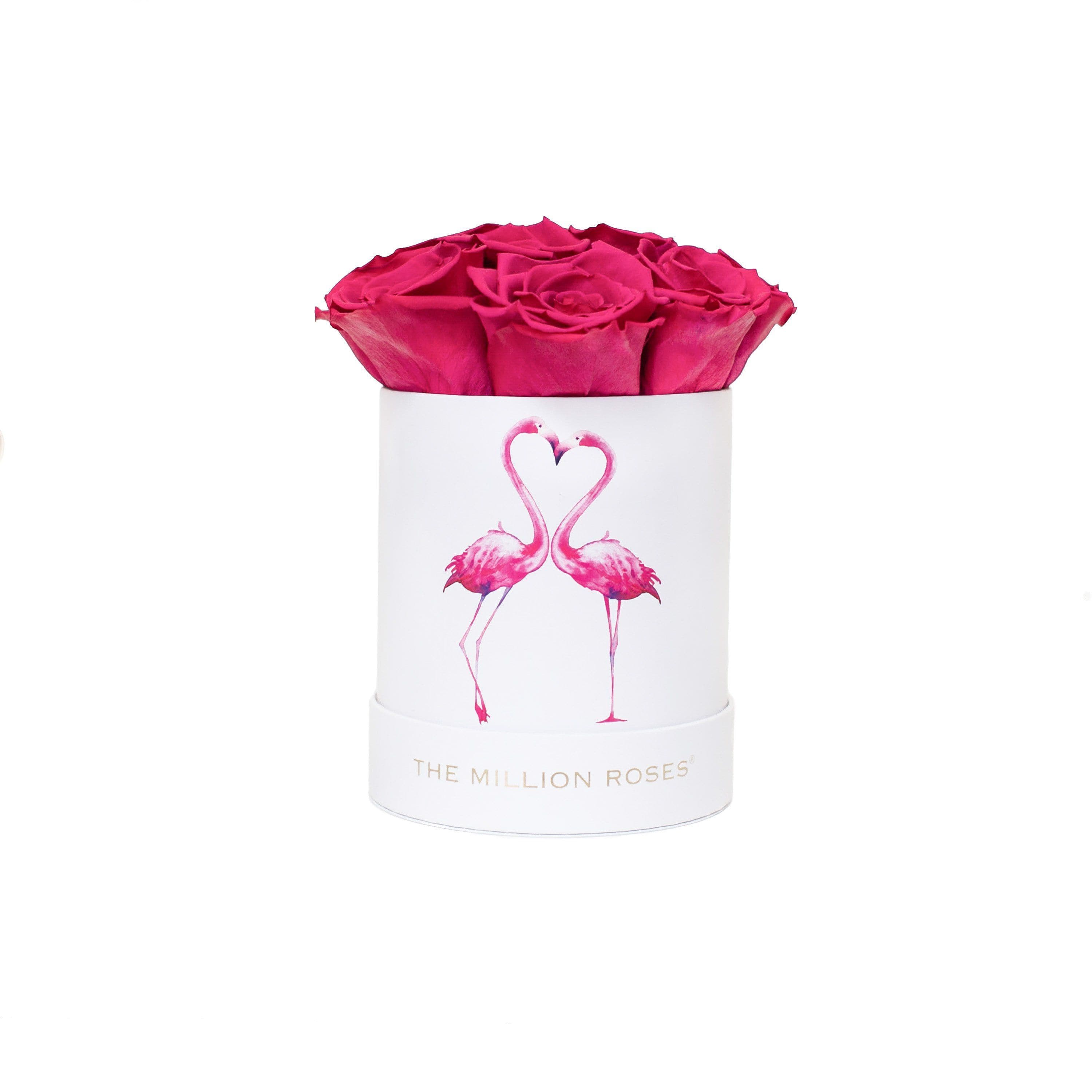 Basic White Box | Flamingo Edition | Magenta Roses - The Million Roses