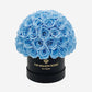 Classic Black Superdome Box | Light Blue Roses - The Million Roses