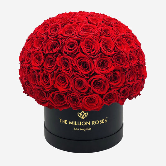 Supreme Black Superdome Box | Red Roses - The Million Roses