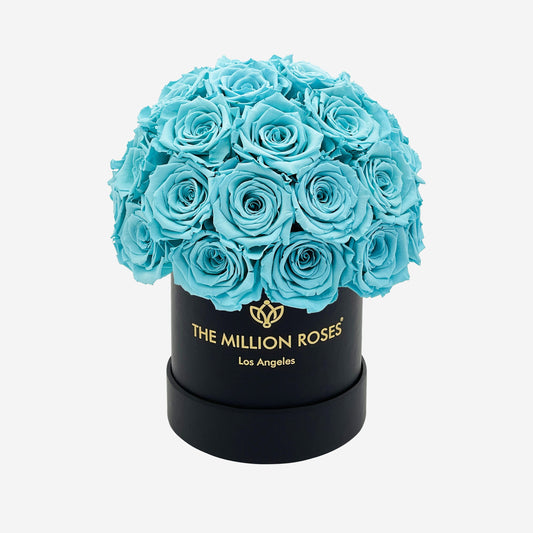 Basic Black Superdome Box | Turquoise Roses - The Million Roses