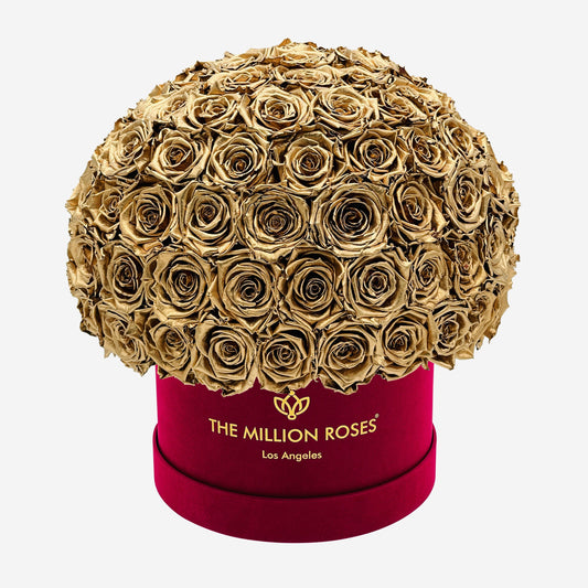 Supreme Bordeaux Suede Superdome Box | Gold Roses - The Million Roses