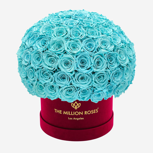 Supreme Bordeaux Suede Superdome Box | Turquoise Blue Roses - The Million Roses