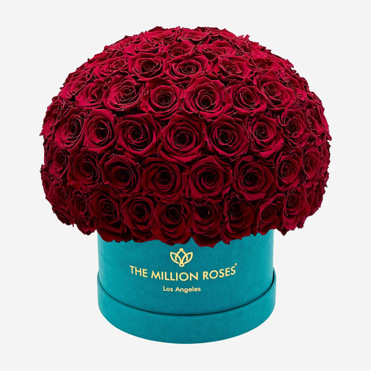 Supreme Dark Green Suede Superdome Box | Burgundy Roses - The Million Roses