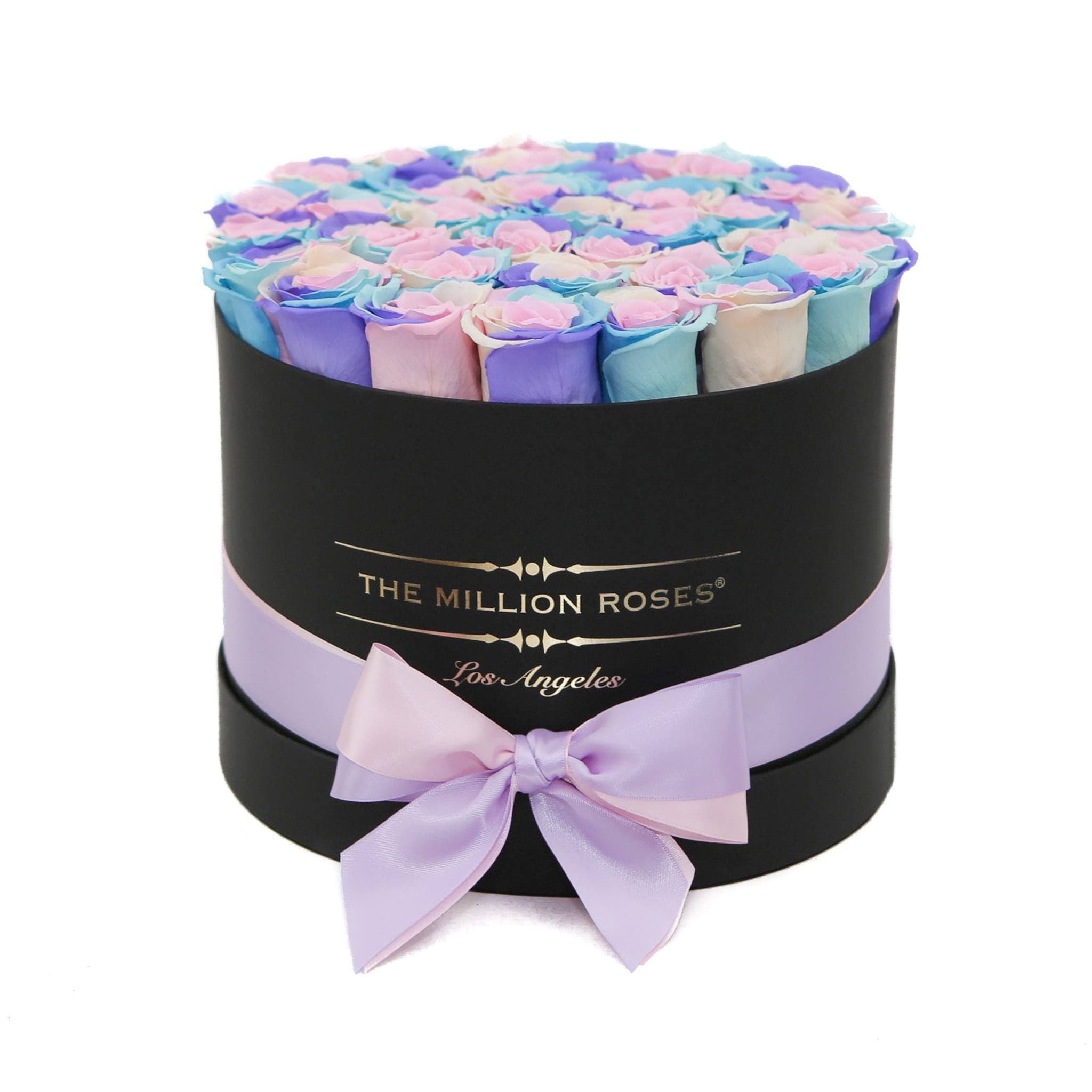 Supreme Black Box | Pastel Rainbow Roses - The Million Roses