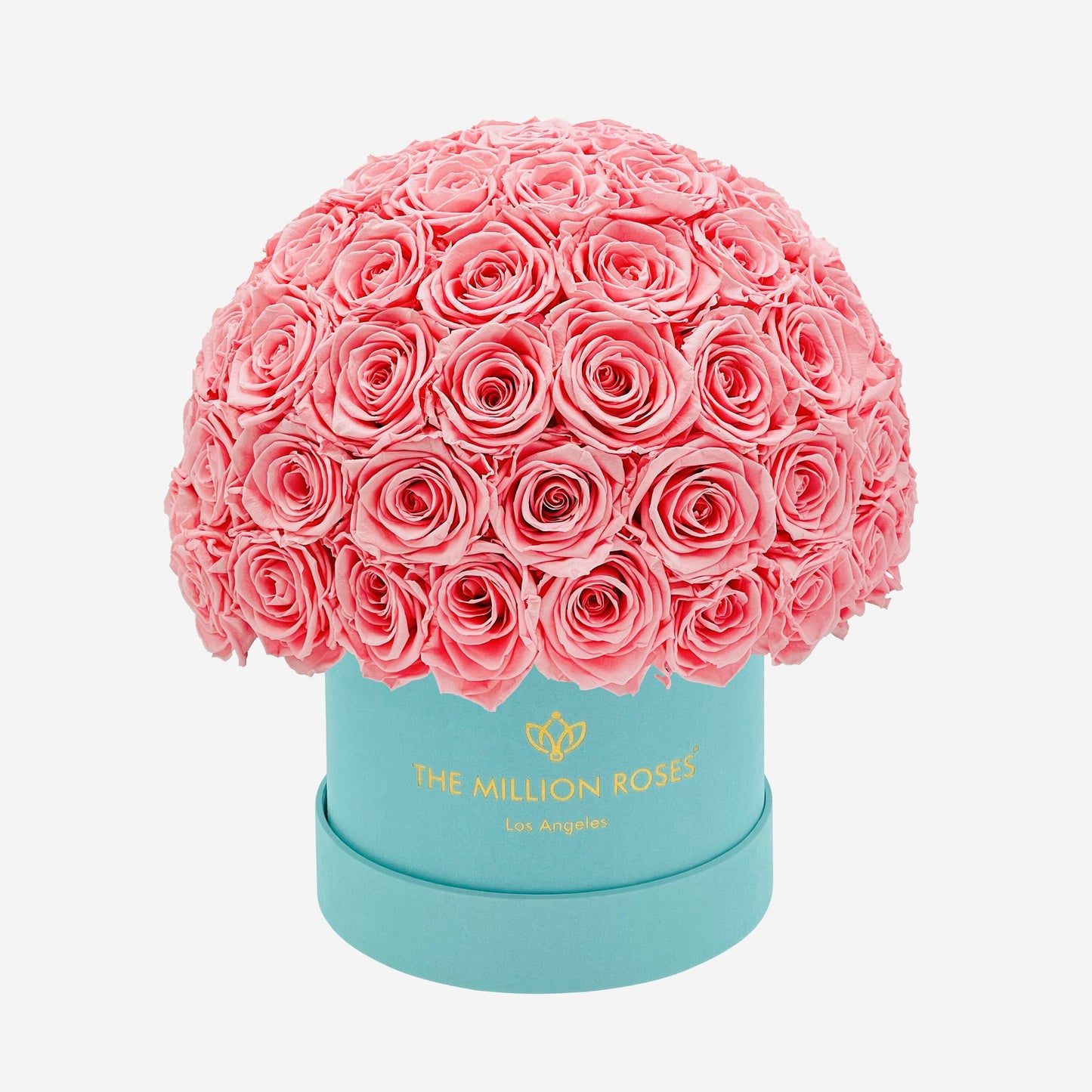 Classic Mint Green Suede Superdome Box | Light Pink Roses - The Million Roses