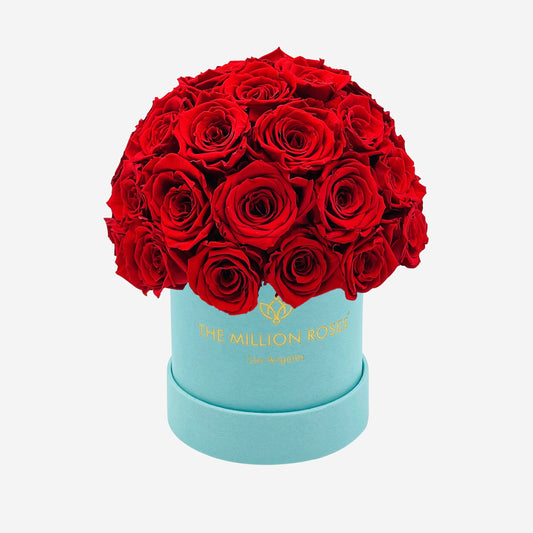 Basic Mint Green Suede Superdome Box | Red Roses - The Million Roses