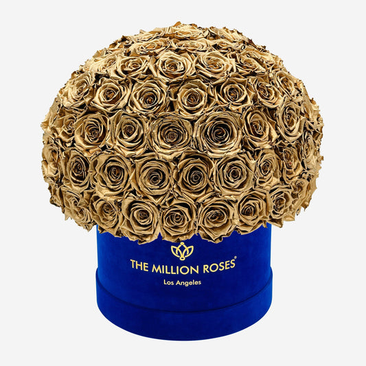 Supreme Royal Blue Suede Superdome Box | Gold Roses - The Million Roses