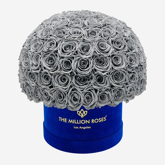 Supreme Royal Blue Suede Superdome Box | Pastel Grey Roses - The Million Roses
