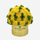 Classic Mirror Gold Box | Yellow Persian Buttercups & Green Hydrangeas - The Million Roses