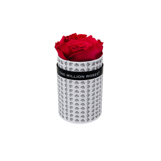 Single White Monogram Box | Magenta Rose - The Million Roses