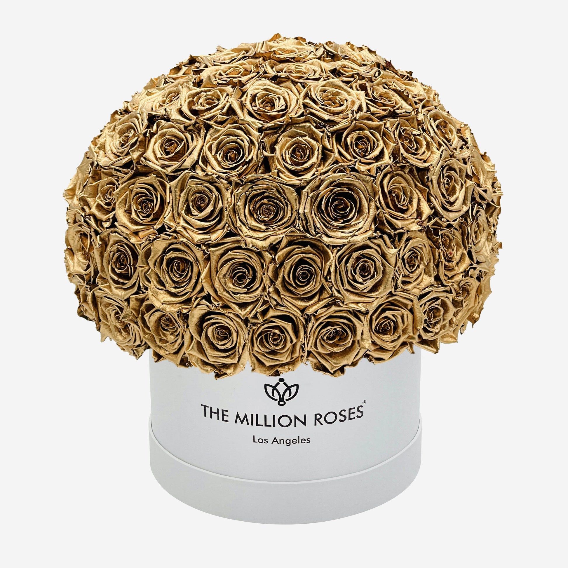 Supreme White Superdome Box | Gold Roses - The Million Roses