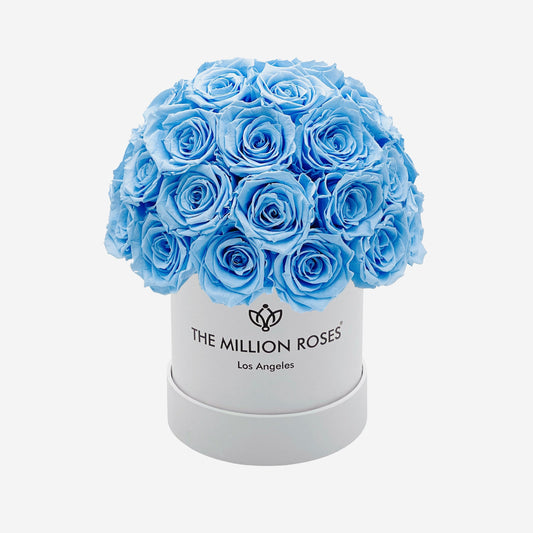 Basic White Superdome Box | Light Blue Roses - The Million Roses