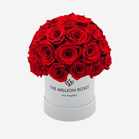Basic White Superdome Box | Red Roses - The Million Roses