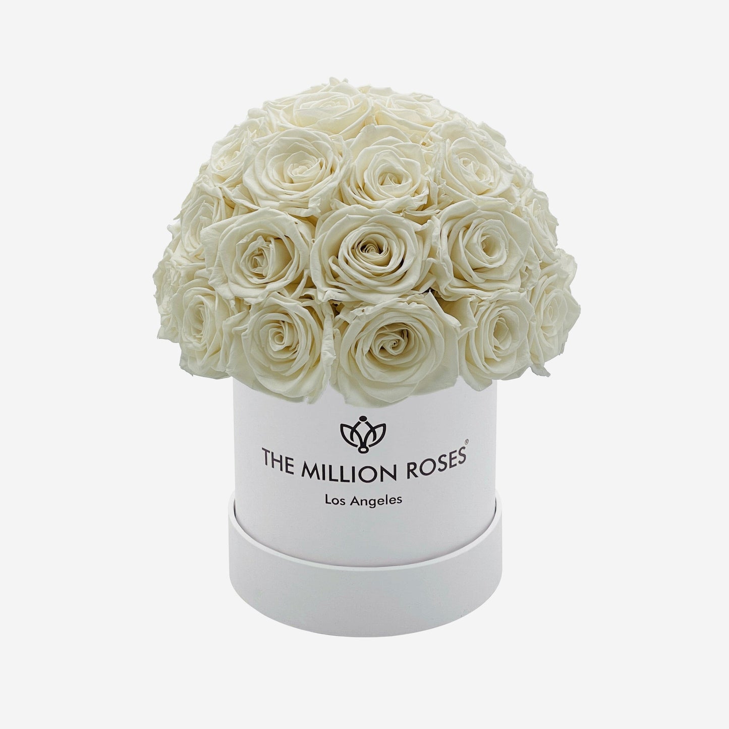 Basic White Superdome Box | White Roses - The Million Roses